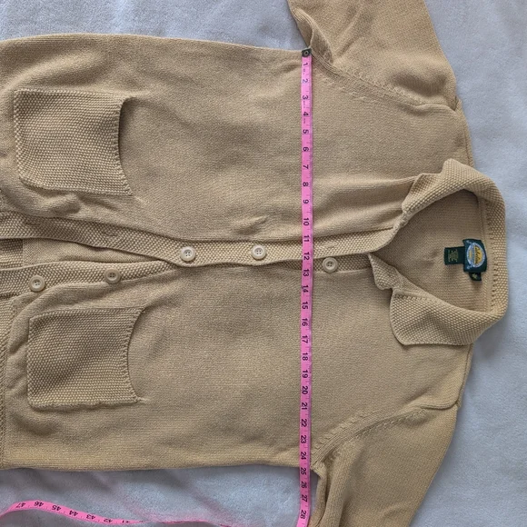 Cabela's Beige Women's Cardigan Sweater 100 % Cotton - Picture 7 of 9